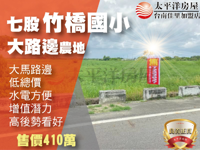 七股竹橋國小大路邊農地,台南市七股區竹橋段